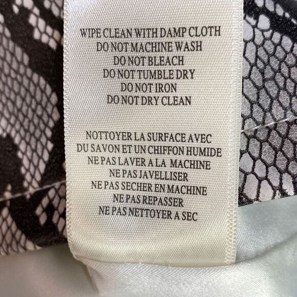 Blank NYC Faux Leather Snake Print Mini Skirt With Front Zippered Pockets and Ba - Picture 7 of 11